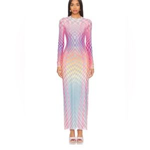 REVOLVE Didi Dress in Grid Ombre